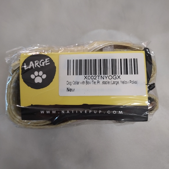 Native Pup Dog Collar With Bow  Size L - Picture 1 of 2